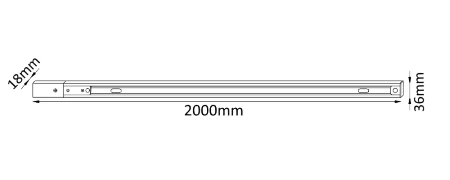 Однофазный шинопровод накладной/подвесной 220V 0.11 01 L2000 WH Crystal Lux CLT в Москве - фото схема