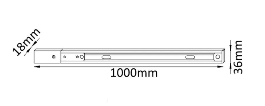 Однофазный шинопровод накладной/подвесной 220V 0.11 01 L1000 WH Crystal Lux CLT в Москве - фото схема