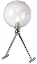 Интерьерная настольная лампа светодиодная LG1 CHROME/TRANSPARENTE Crystal Lux Fabricio купить с доставкой по России