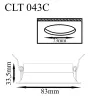 Встраиваемый светильник 043C WH IP44 Crystal Lux CLT 043 в Москве - фото схема (миниатюра)