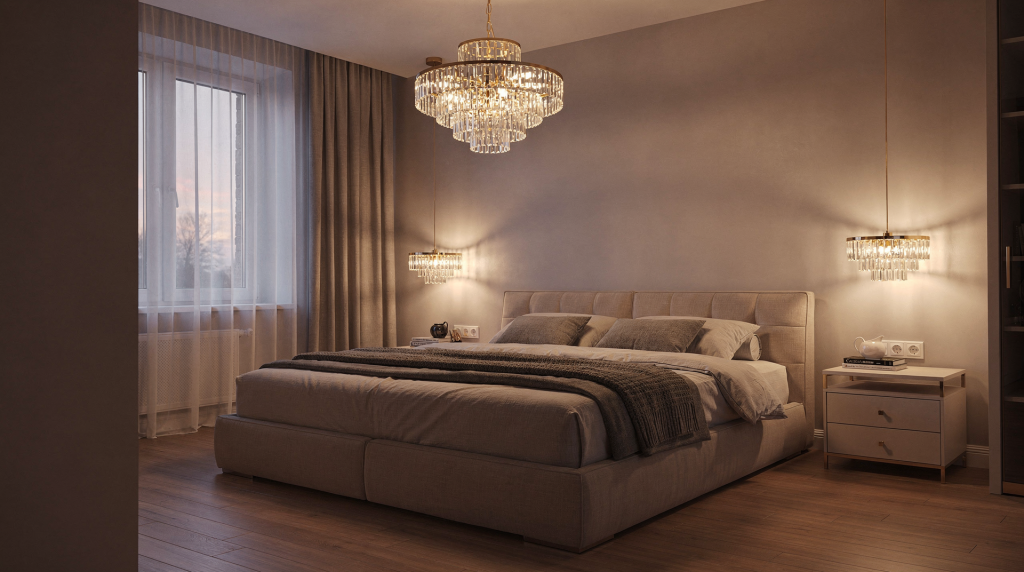 Освещение спальни Crystal Lux: создаём комфортный и расслабляющий свет
