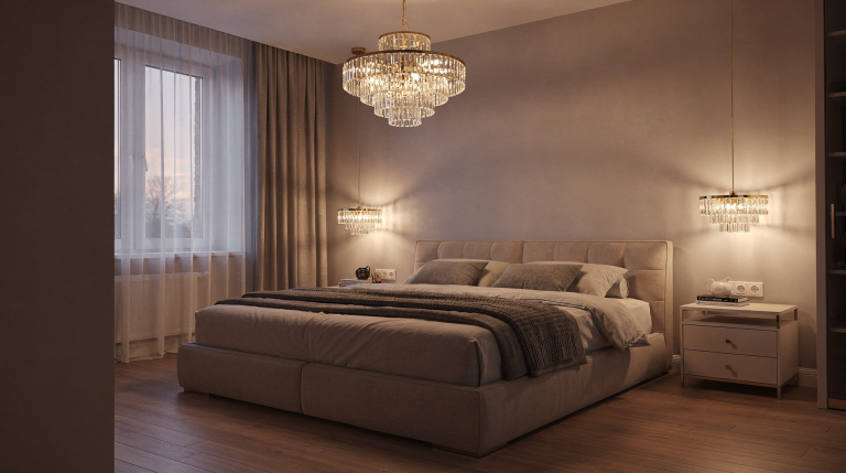 Освещение спальни Crystal Lux: создаём комфортный и расслабляющий свет